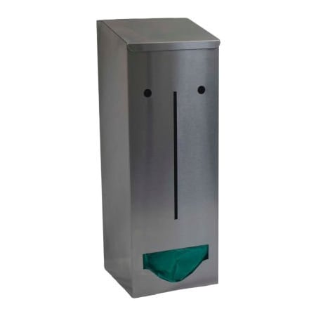 Omnimed. Omnimed Stainless Steel Single Bulk PPE Dispenser, 6inW x 5-3/4inD x 17inH 307021